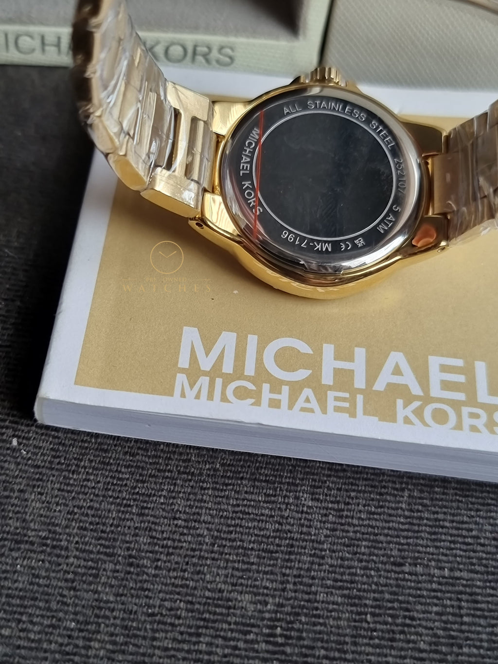 Michael Kors Camille Three-Hand Gold-Tone Stainless Steel Watch mk7196