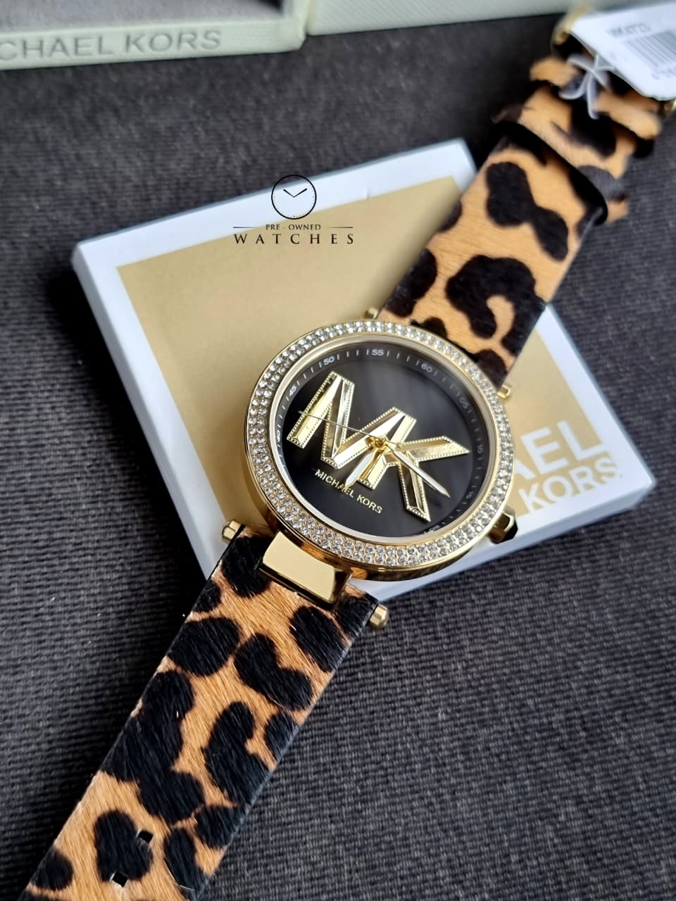 MICHAEL KORS Parker Quartz Crystal Black Dial Ladies Watch MK4723