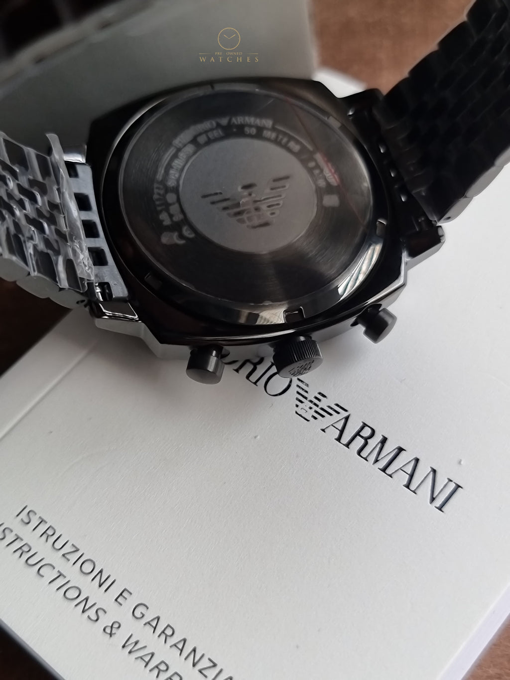 Emporio Armani Men's 40mm Black Stainless Steel Watch, AR11727