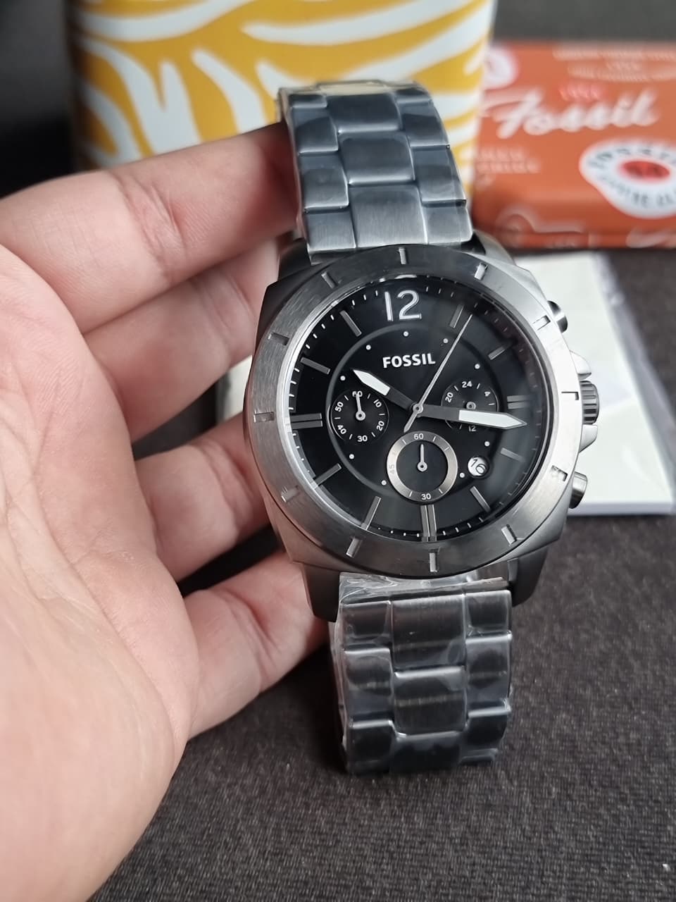 Fossil Privateer 45mm Chronograph Smoke Stainless Steel Watch - BQ2817