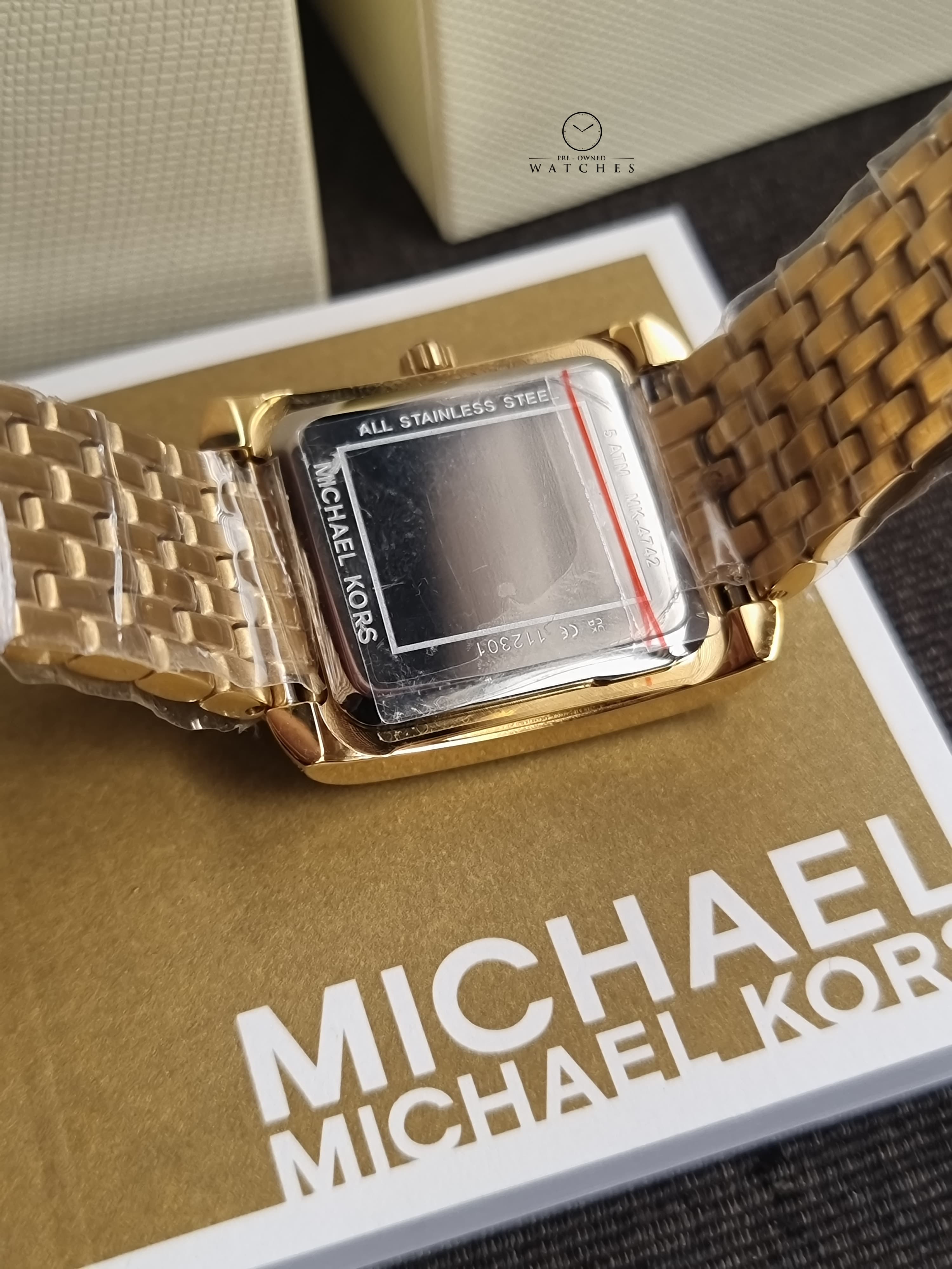 Michael Kors Emery Gold-Tone Stainless Steel Strap Green Dial 33mm Women’s Watch MK4742