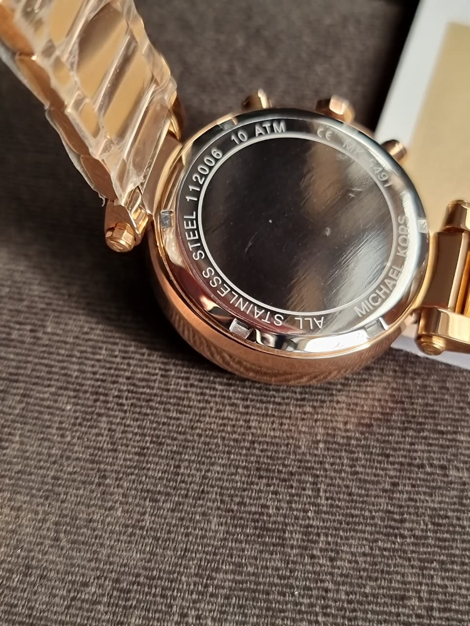 Michael Kors Parker Rose Gold Stainless Steel Silver Dial Chronograph Quartz Watch for Ladies - MK5491