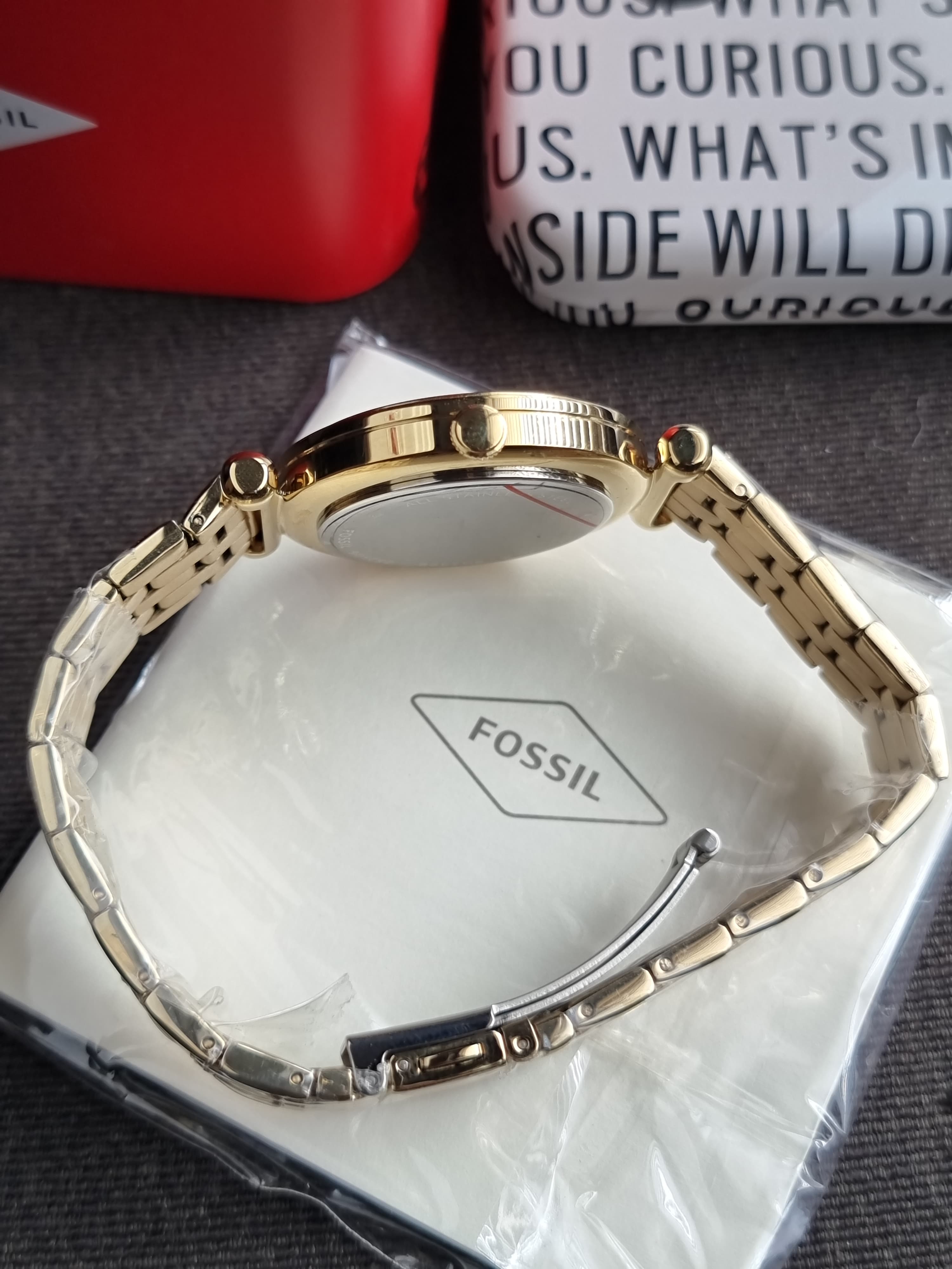 Fossil Women's BQ3498 Tillie Three-hand Gold-tone Stainless Steel Watch