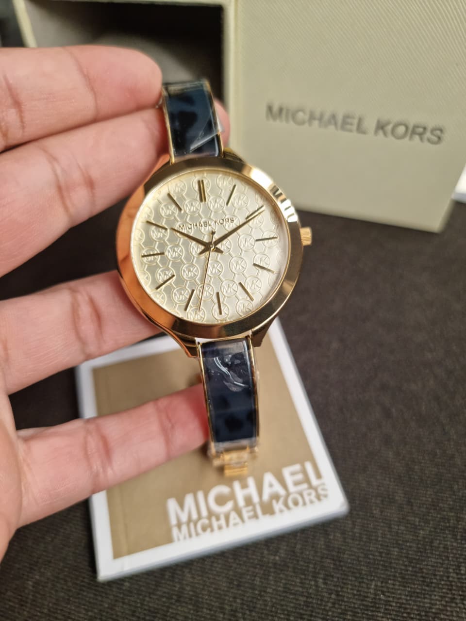 Michael Kors MK4309 Women's Runway Quartz Gold Dial Watch