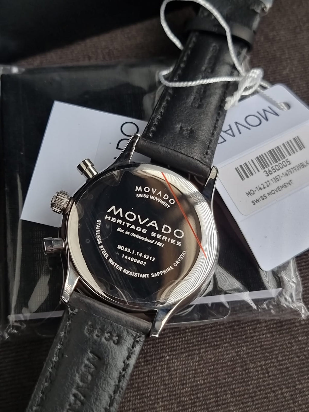 MOVADO Heritage Chronograph Black Dial Men's Watch 3650005