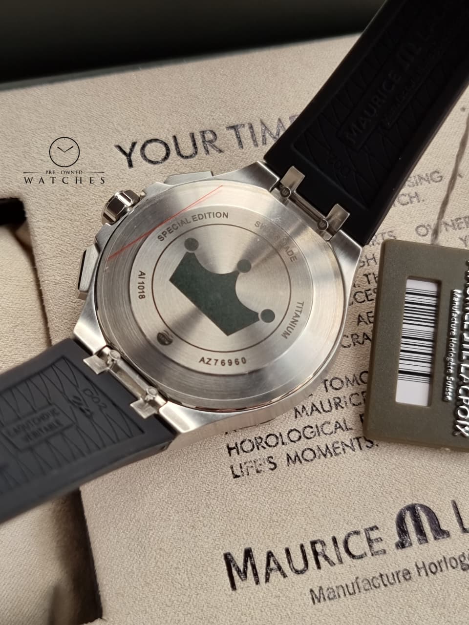 Maurice Lacroix Aikon Two-tone Silicone Strap Silver Dial Chronograph Quartz Watch for Gents - AI1018-TT030-130-K