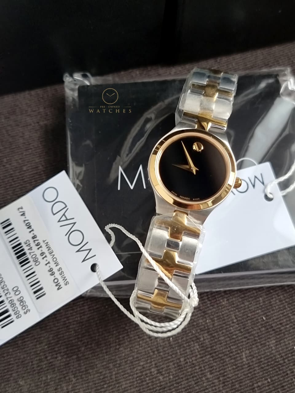 MOVADO Juro Quartz Black Dial Ladies Watch 0607445