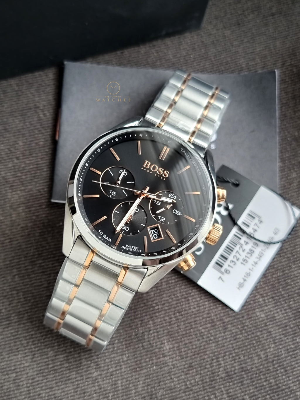 Hugo Boss Champion Chronograph Analog Black Dial Men's Watch -1513819