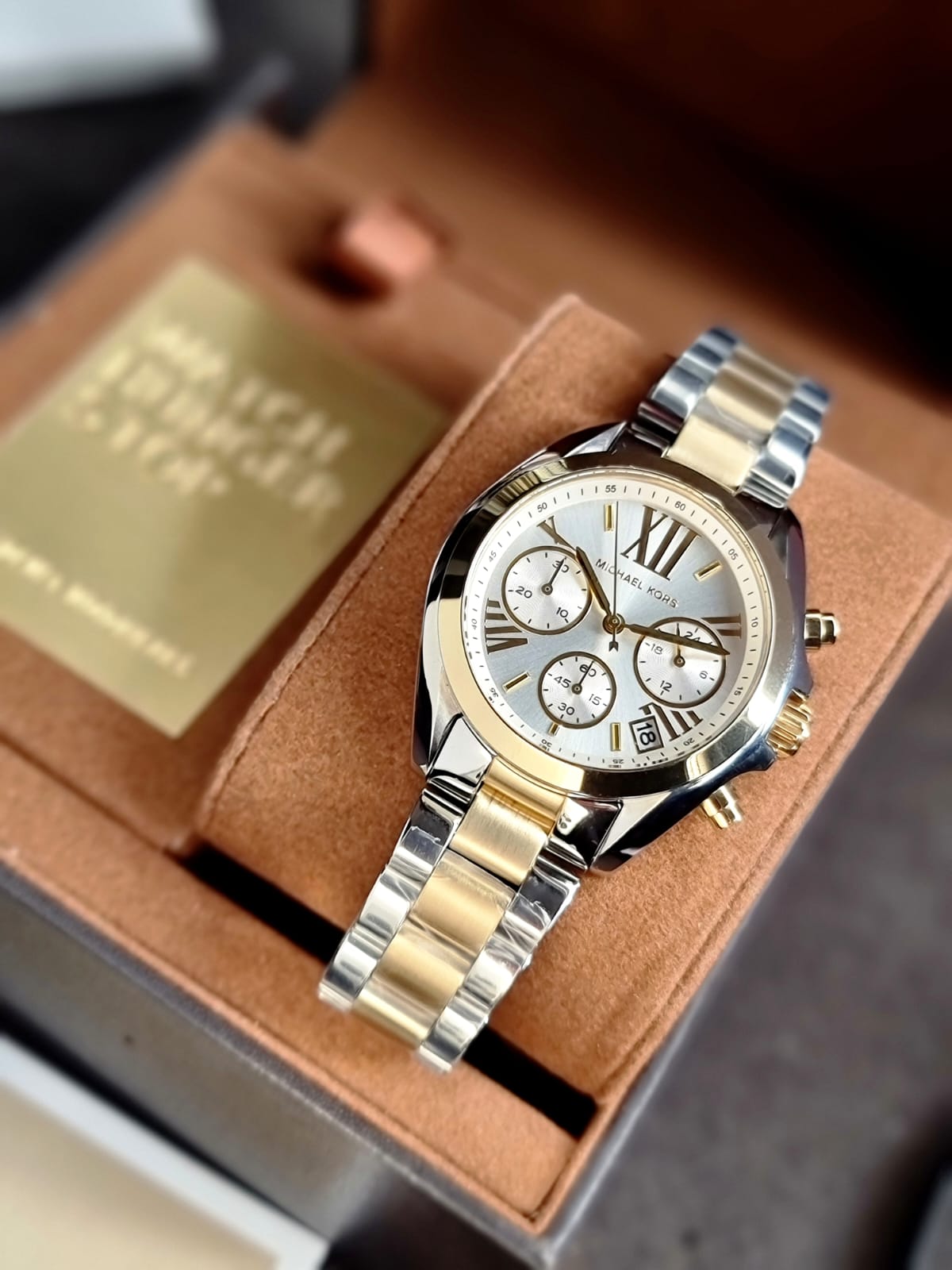 Michael Kors Women’s Quartz Stainless Steel White Dial 36mm Watch MK5974