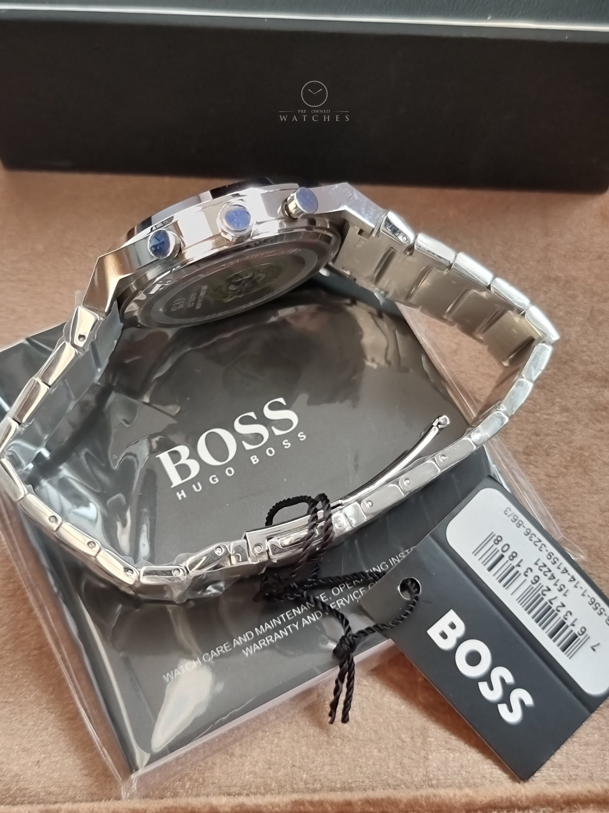 Hugo Boss Candor Chronograph Silver Dial Silver Steel Strap Watch for Men - 1514221