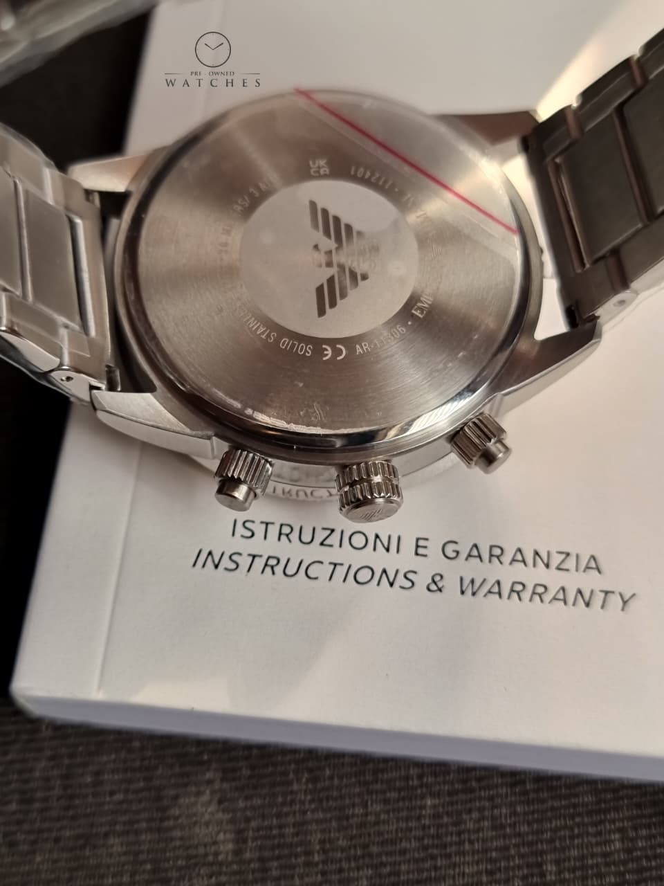 Emporio Armani Men’s Quartz Stainless Steel Blue Dial 44mm Watch AR11306