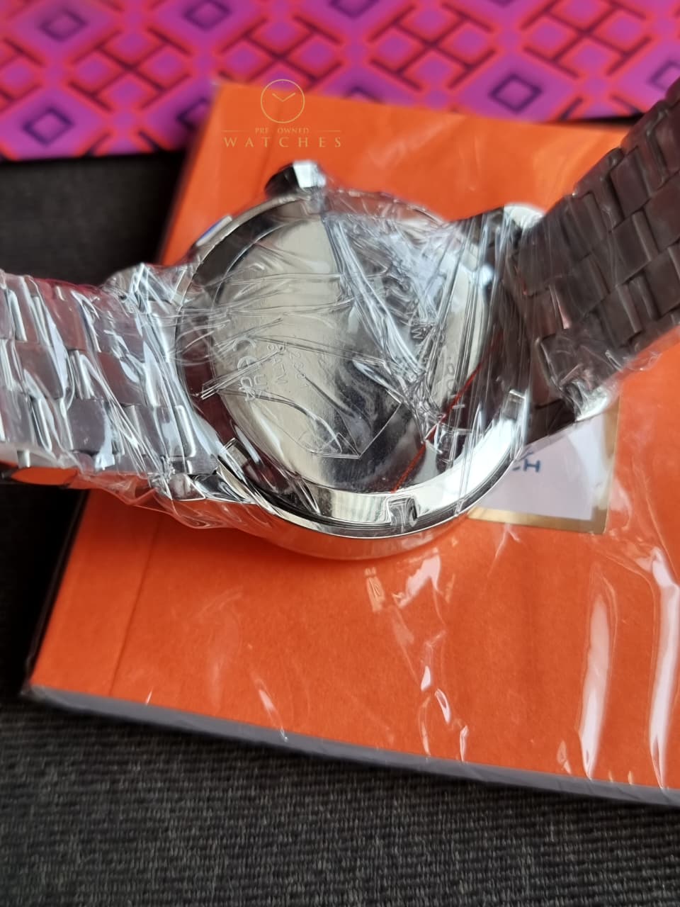 Tory Burch T-Monogram Two-Tone Stainless Steel Gold Dial Chronograph Quartz Watch For Ladies – TBW1052