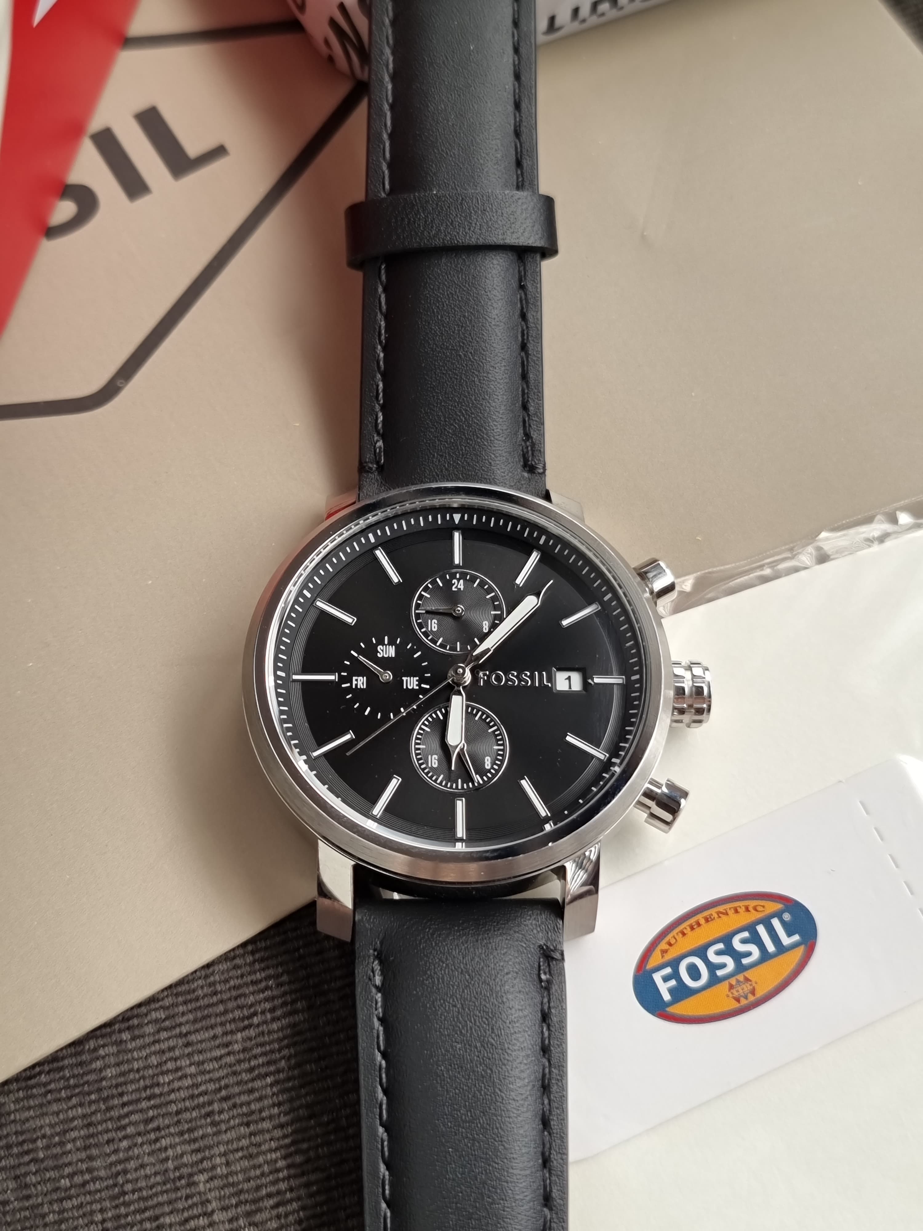 Fossil BQ2849 Men's Analogue Quartz Watch with Leather Strap