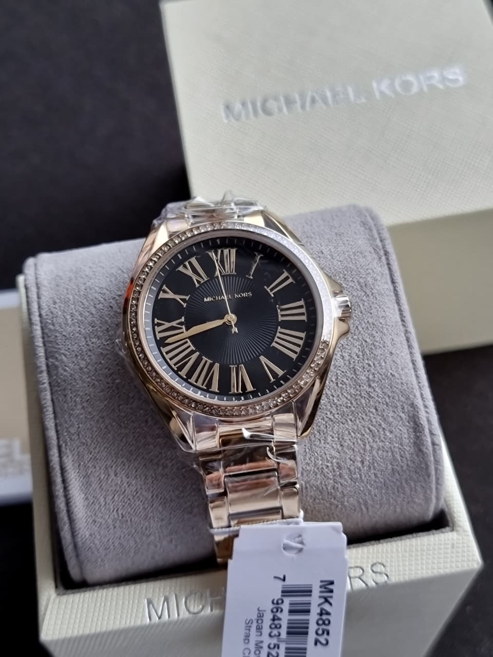 Michael Kors Kacie Quartz Crystal Black Dial Ladies Watch MK4852