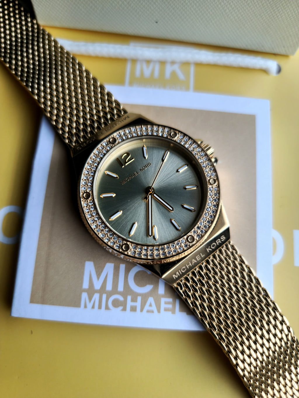 Michael Kors Women’s Quartz Gold Stainless Steel Gold Dial 37mm Watch MK7335