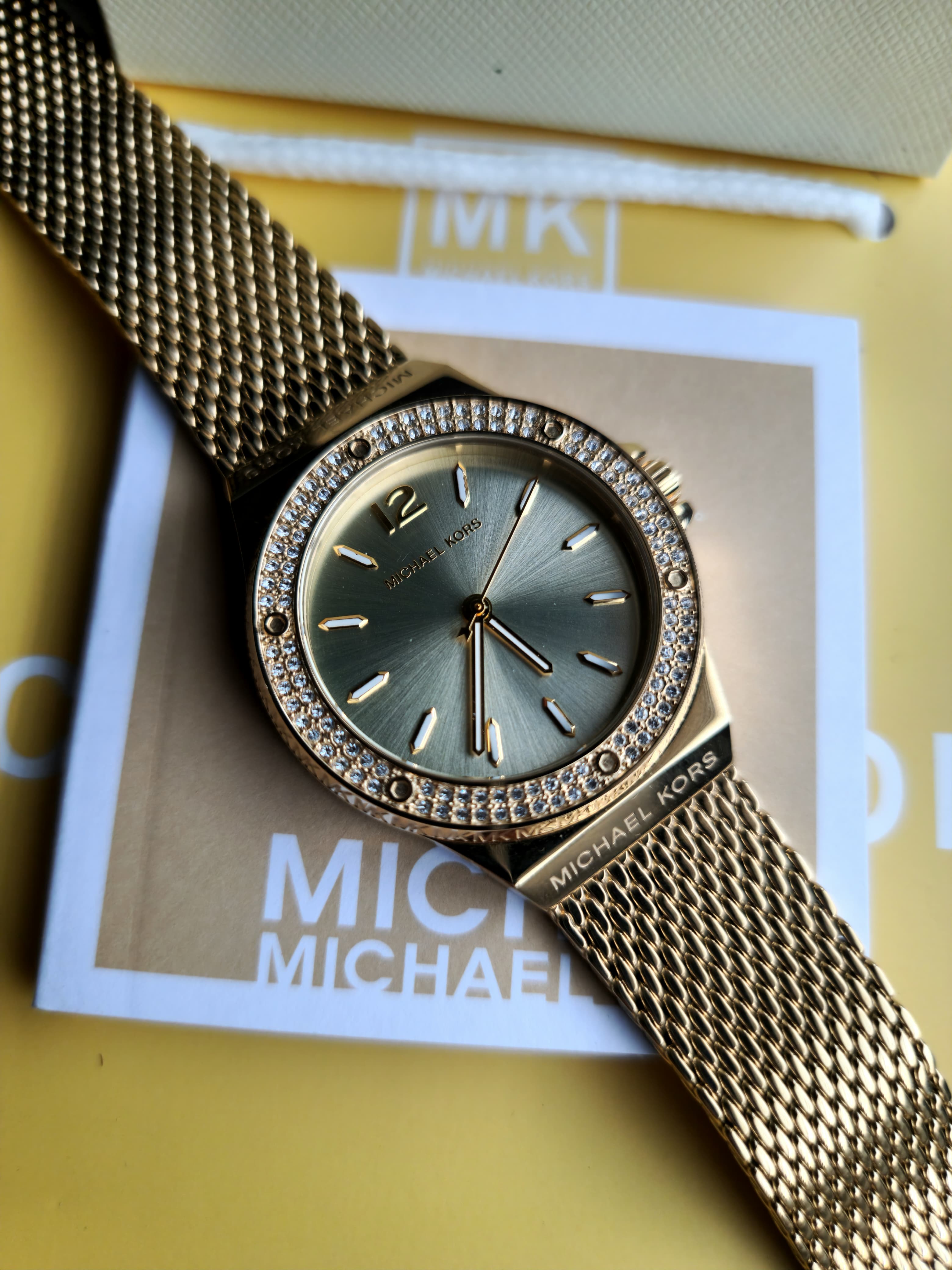 Michael Kors Women’s Quartz Gold Stainless Steel Gold Dial 37mm Watch MK7335
