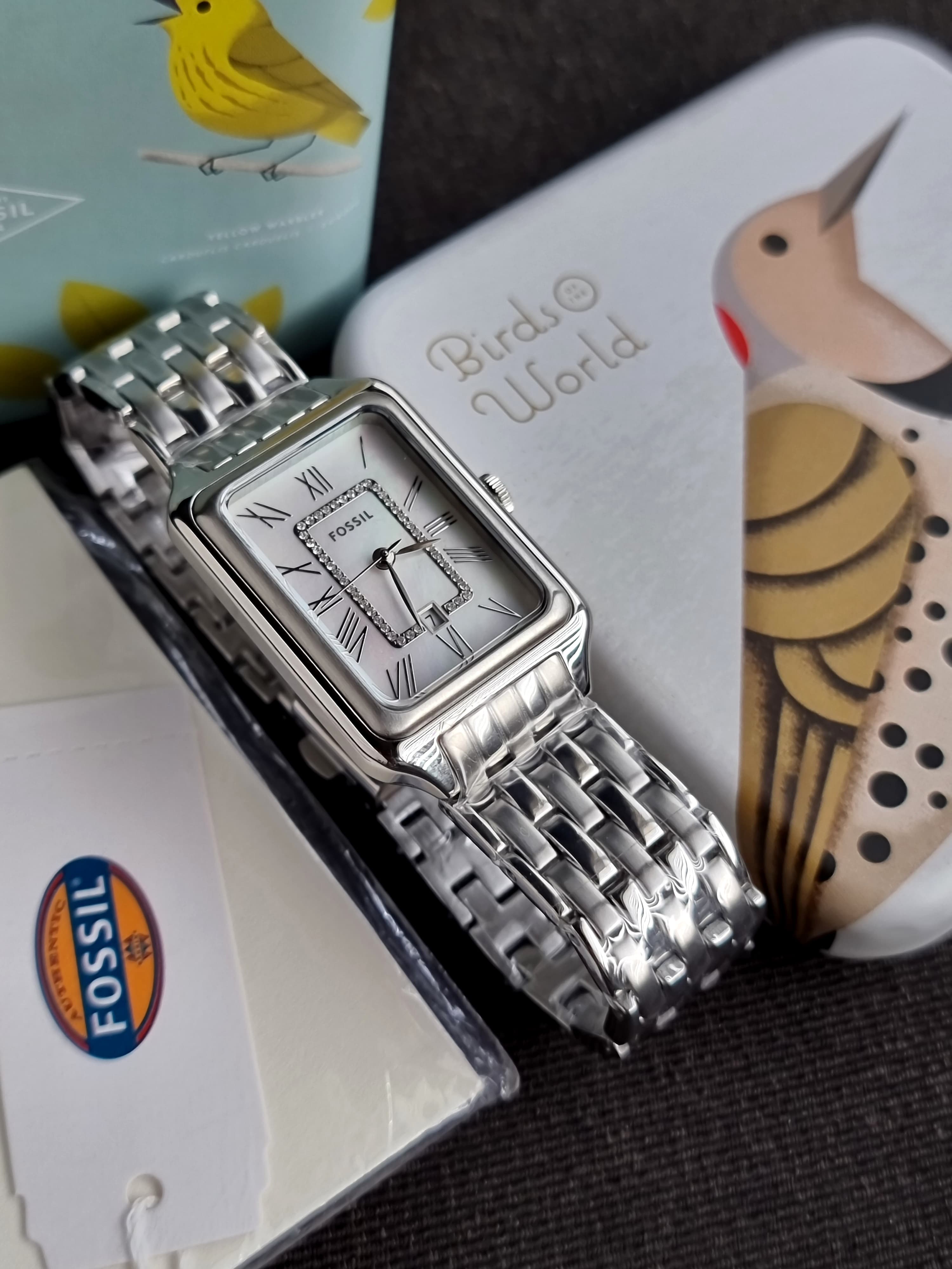 Fossil Raquel Silver Stainless Steel Mother Of Pearl Dial Quartz Watch for Ladies - ES5306
