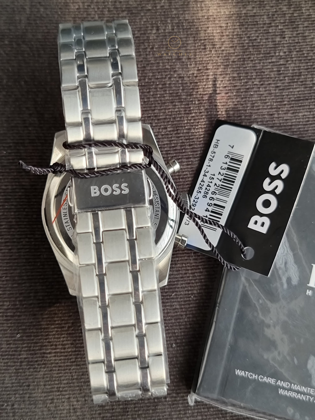 Hugo Boss Silver Stainless Steel Blue 41mm Dial Chronograph Quartz Watch for Gents - 1514286