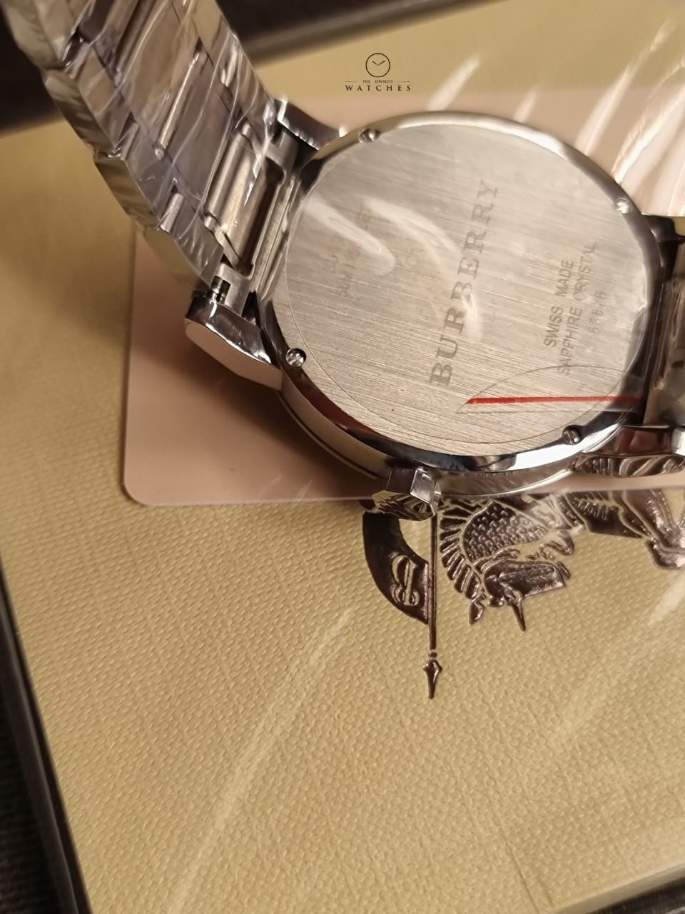 Burberry The City Silver Stainless Steel Black Dial Quartz Watch for Gents - BU9901