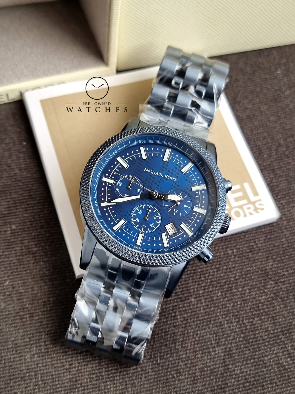 Michael Kors Hutton Blue 44mm Watch MKO1165