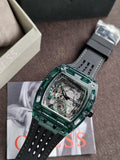 Guess Phoenix Black Silicone Strap Multicolor Dial Quartz Watch for Gents - GW0499G7