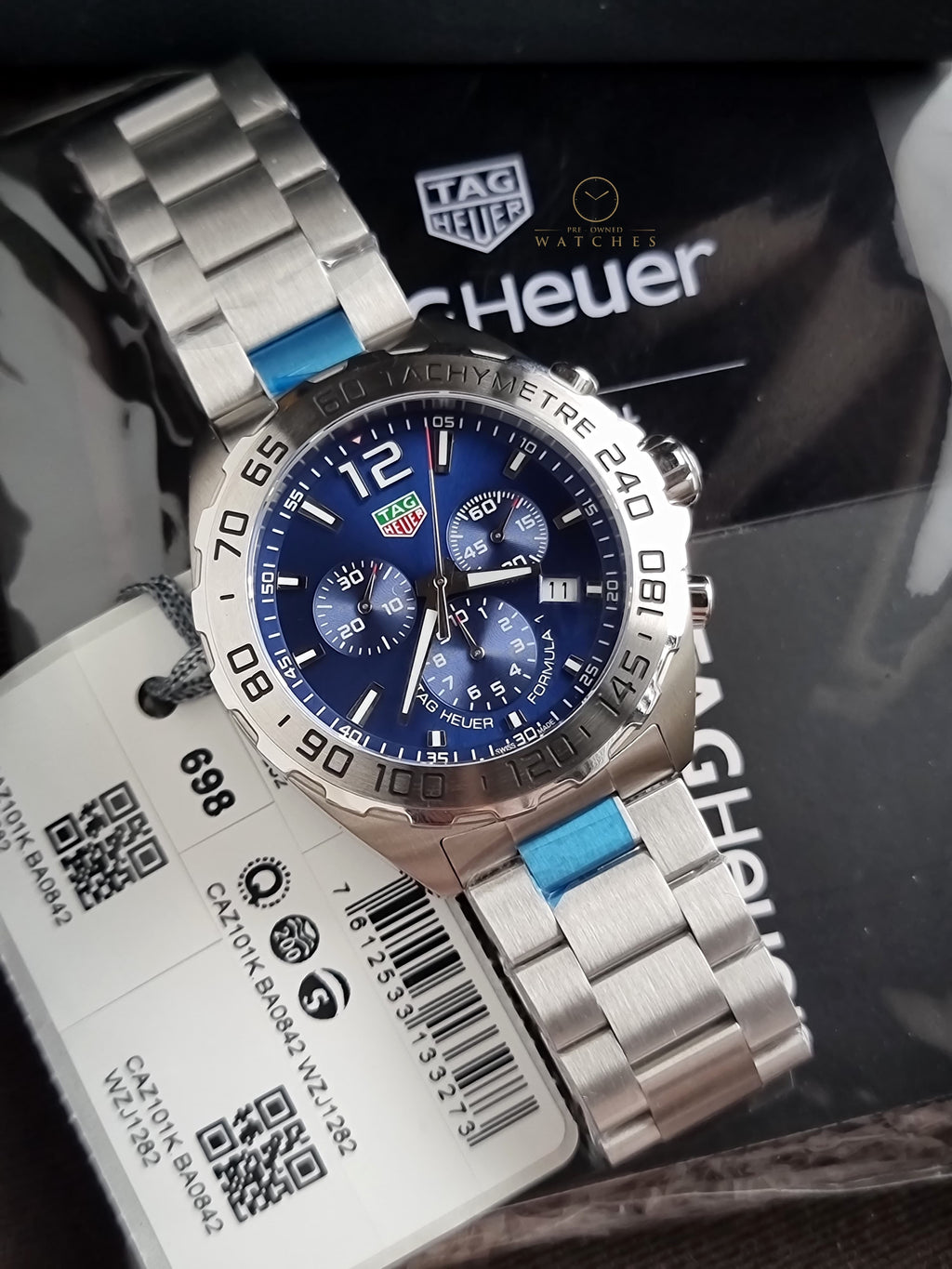 Tag Heuer
Formula 1 Quartz Chronograph Blue Dial 43mm Stainless Steel Men's Watch CAZ101K.BA0842
