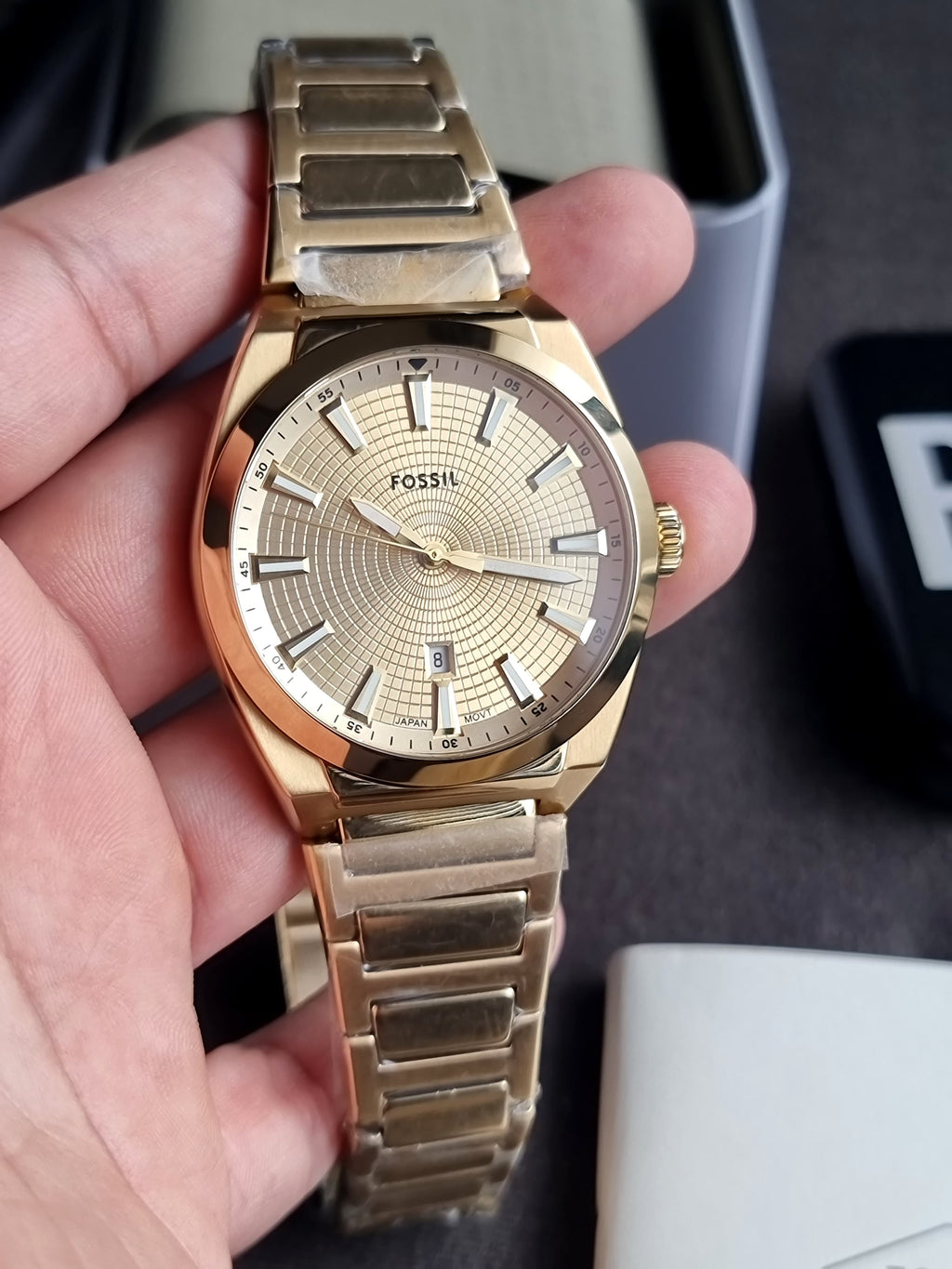 Fossil Everett Quartz Gold Dial 42mm Men's Watch FS5965
