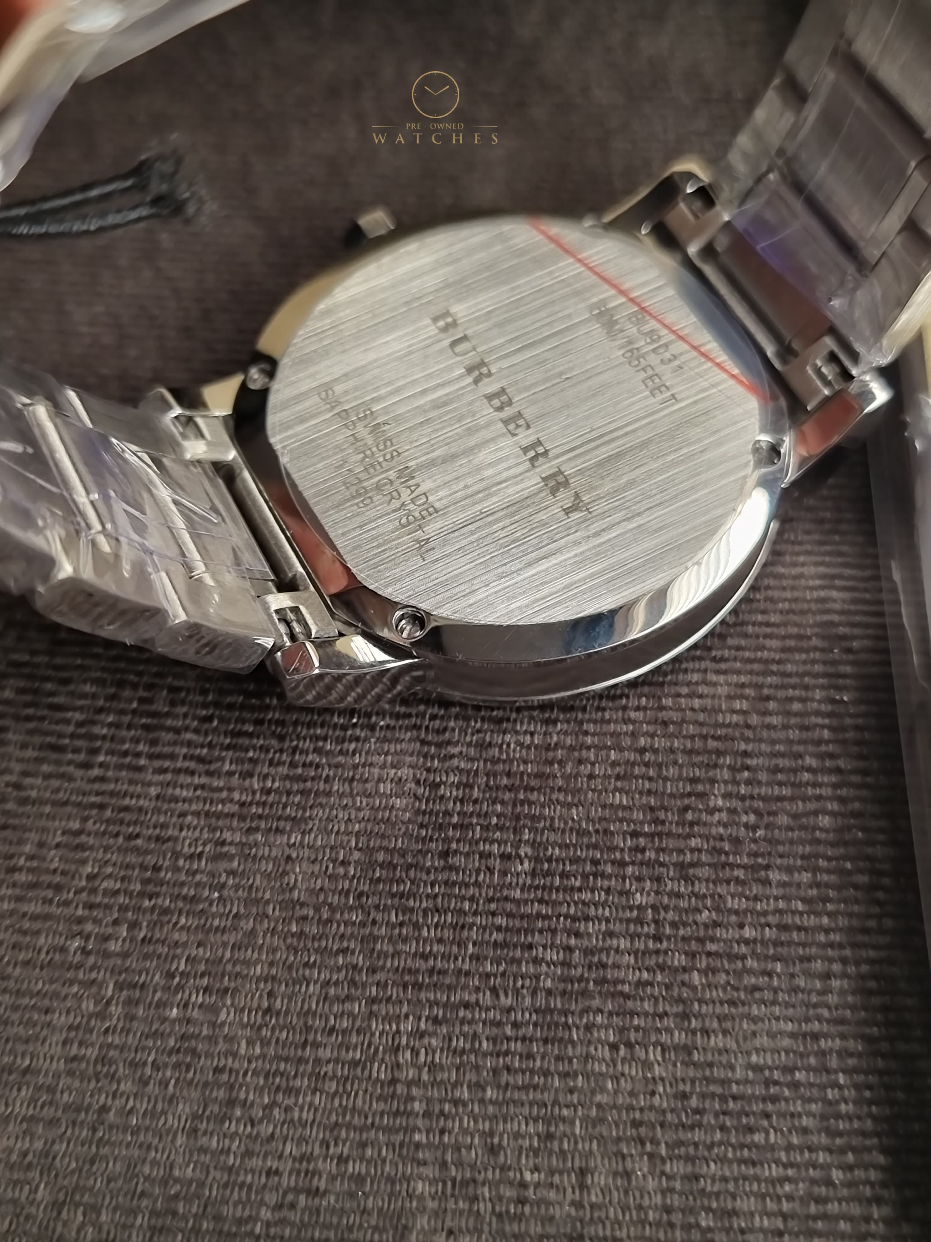 Burberry The City Silver Stainless Steel Blue Dial Quartz Watch for Gents - BU9031