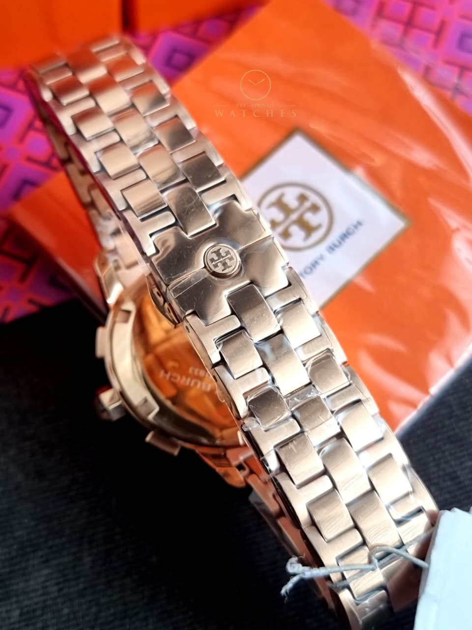 Tory Burch Classic Chronograph 38mm Rose-Gold Women’s Watch – TBW1033
