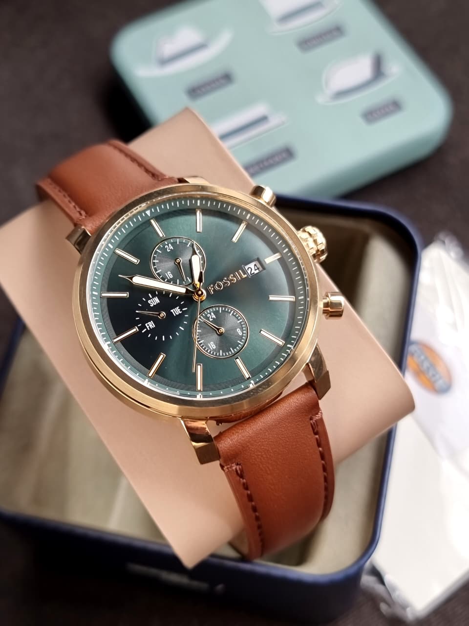 Fossil Rhett Multifunction Brown Leather 43mm Men's Watch - BQ2892