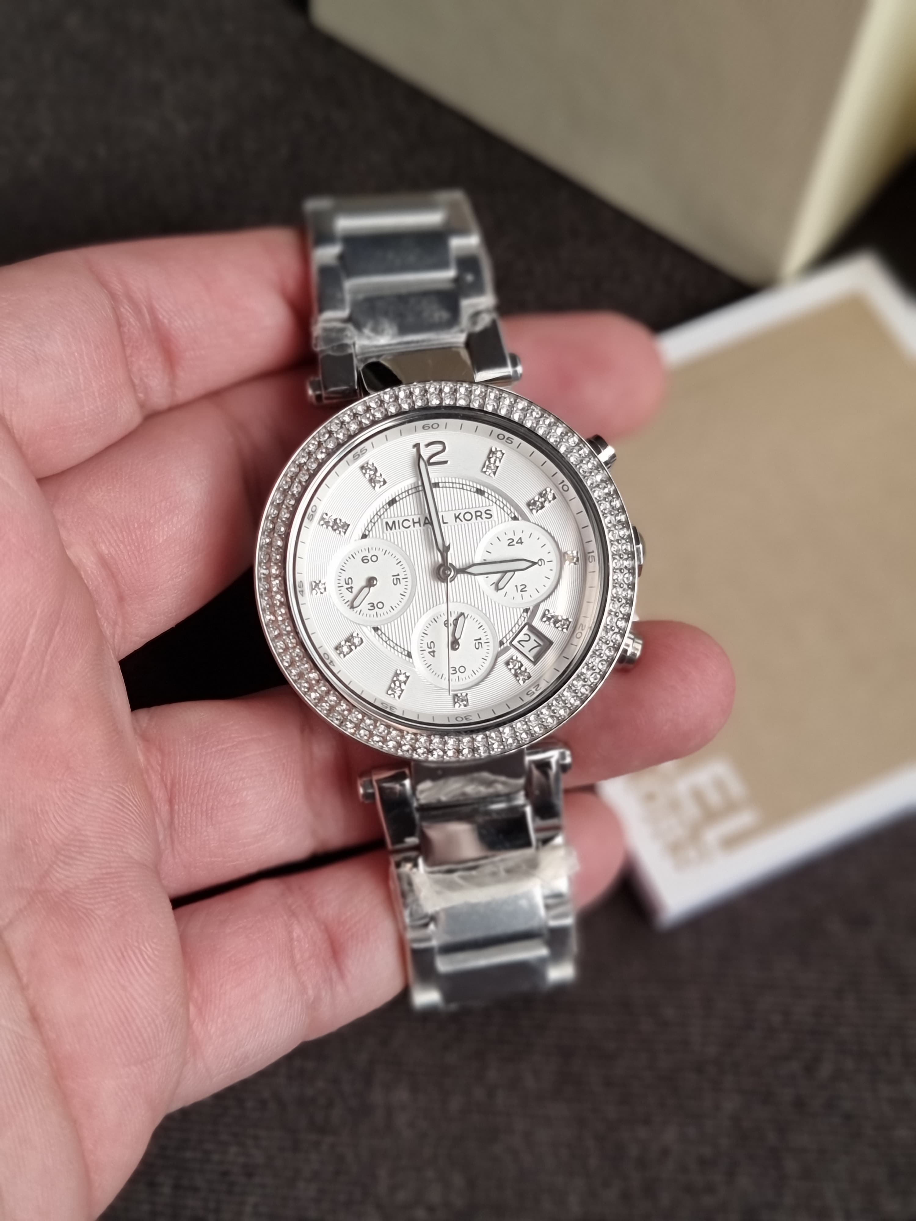 Michael Kors Women’s Quartz Stainless Steel Silver Dial 39mm Watch MK5353