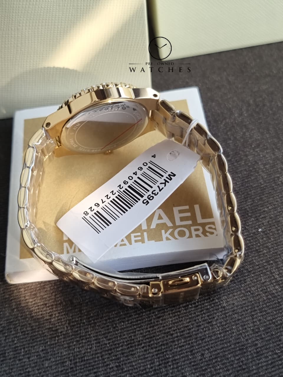 Michael Kors Lennox Three-Hand Gold-Tone Stainless Steel Watch mk7395