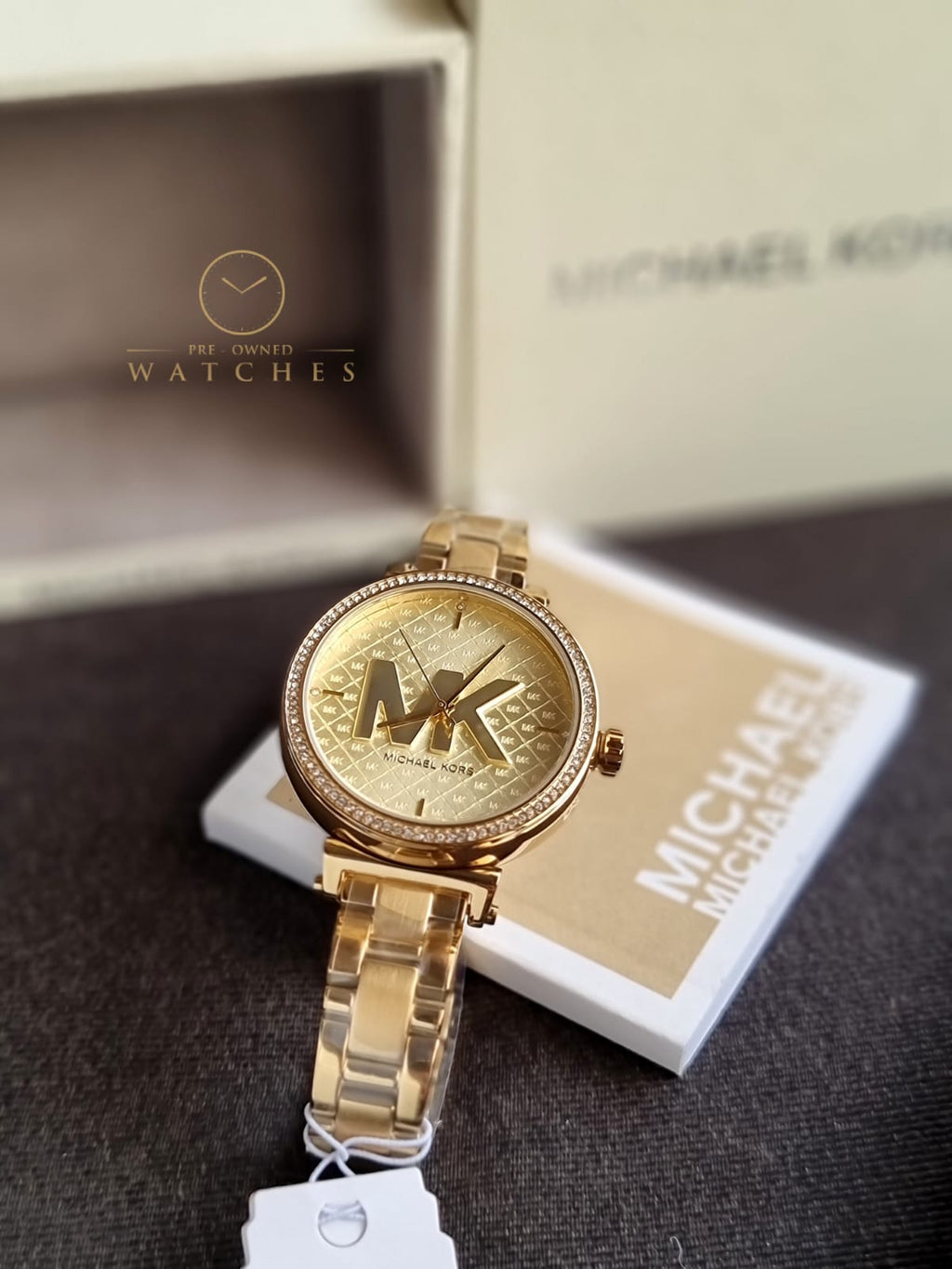 Michael Kors Women’s Quartz Stainless Steel Gold Dial 36mm Watch MK4334