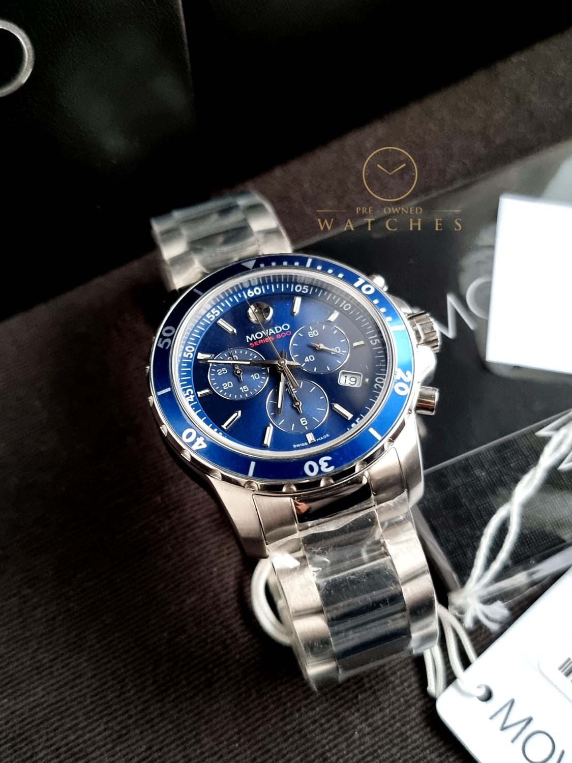 Movado Men's Series 800 42mm Steel Bracelet & Case Swiss Quartz Watch 2600141