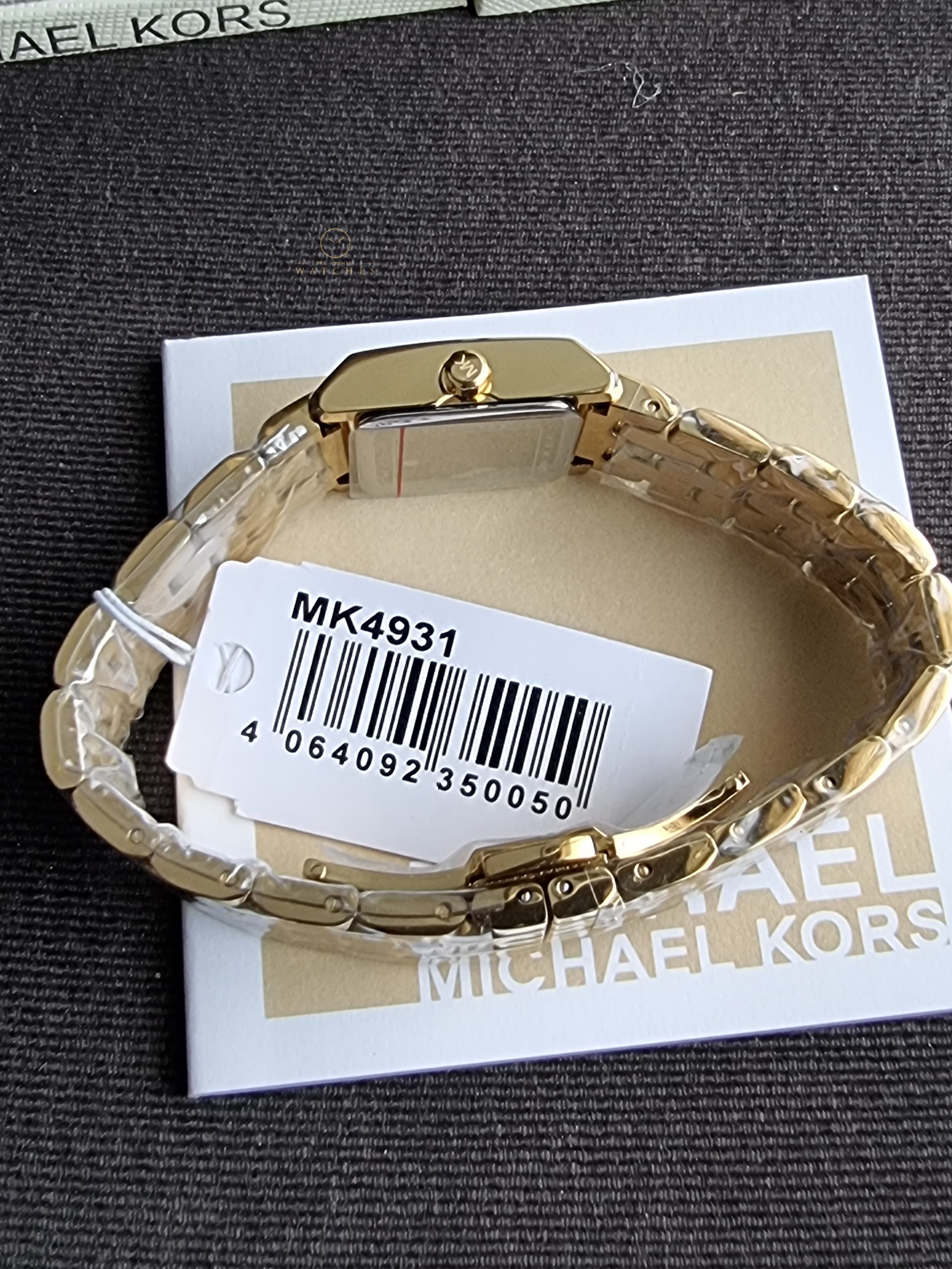 Michael Kors Micro Georgie Quartz Gold Dial Ladies Watch
MK4931