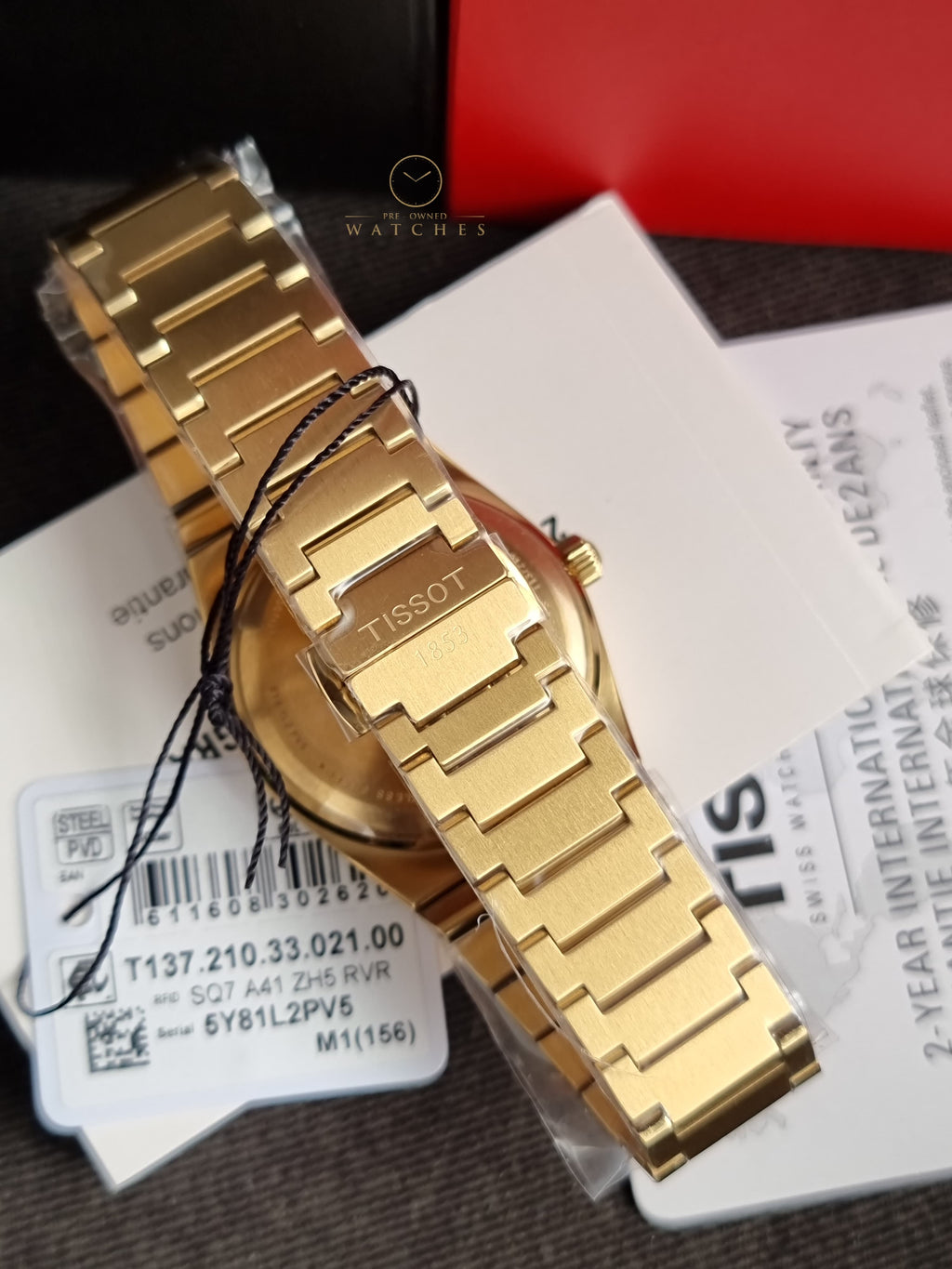 TISSOT PRX T137.210.33.021.00 Watch 35mm Champagne Gold Quartz
