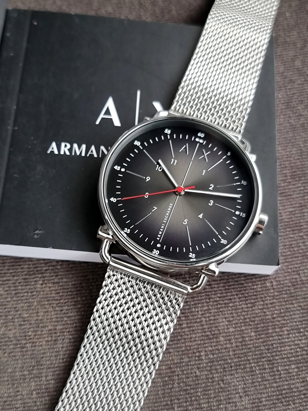 Armani Exchange Men 44mm Analog Stainless Steel Clasp Round Wrist Watch AX2900