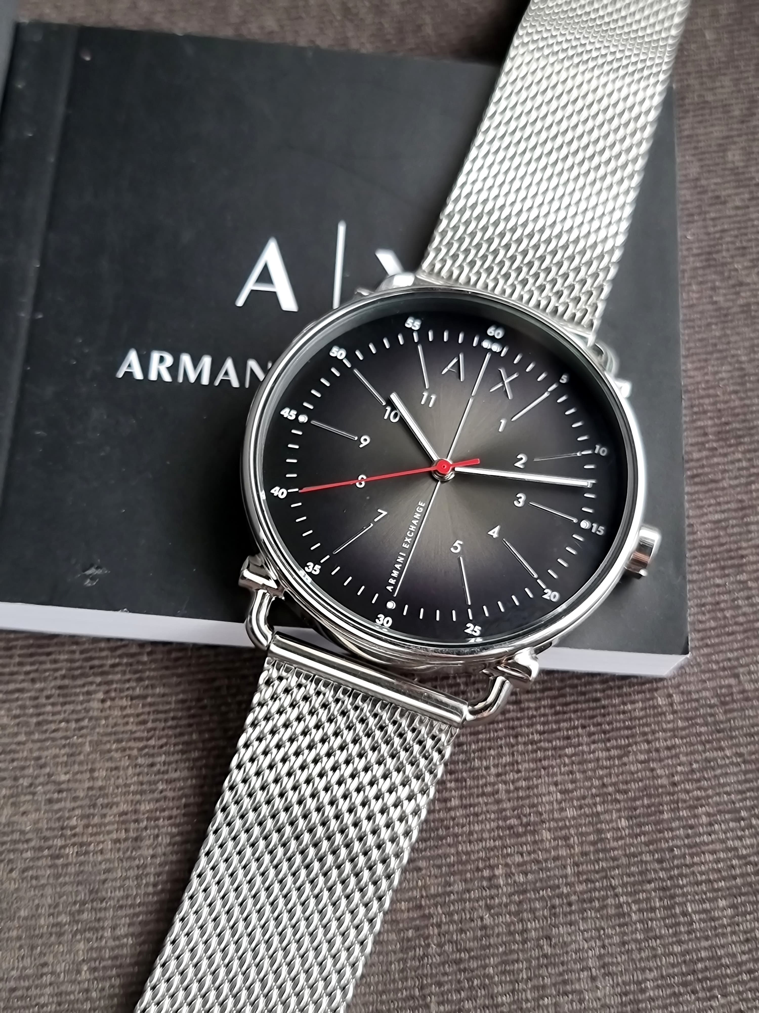 Armani Exchange Men 44mm Analog Stainless Steel Clasp Round Wrist Watch AX2900