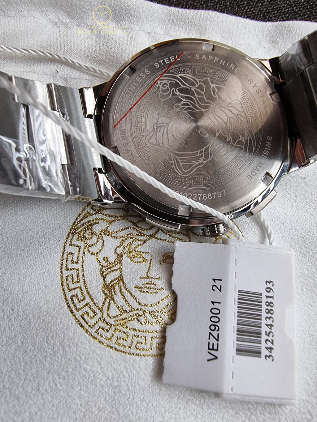 Versace Men’s Quartz Swiss Made Silver Stainless Steel Green Dial 43mm Watch VEZ900121