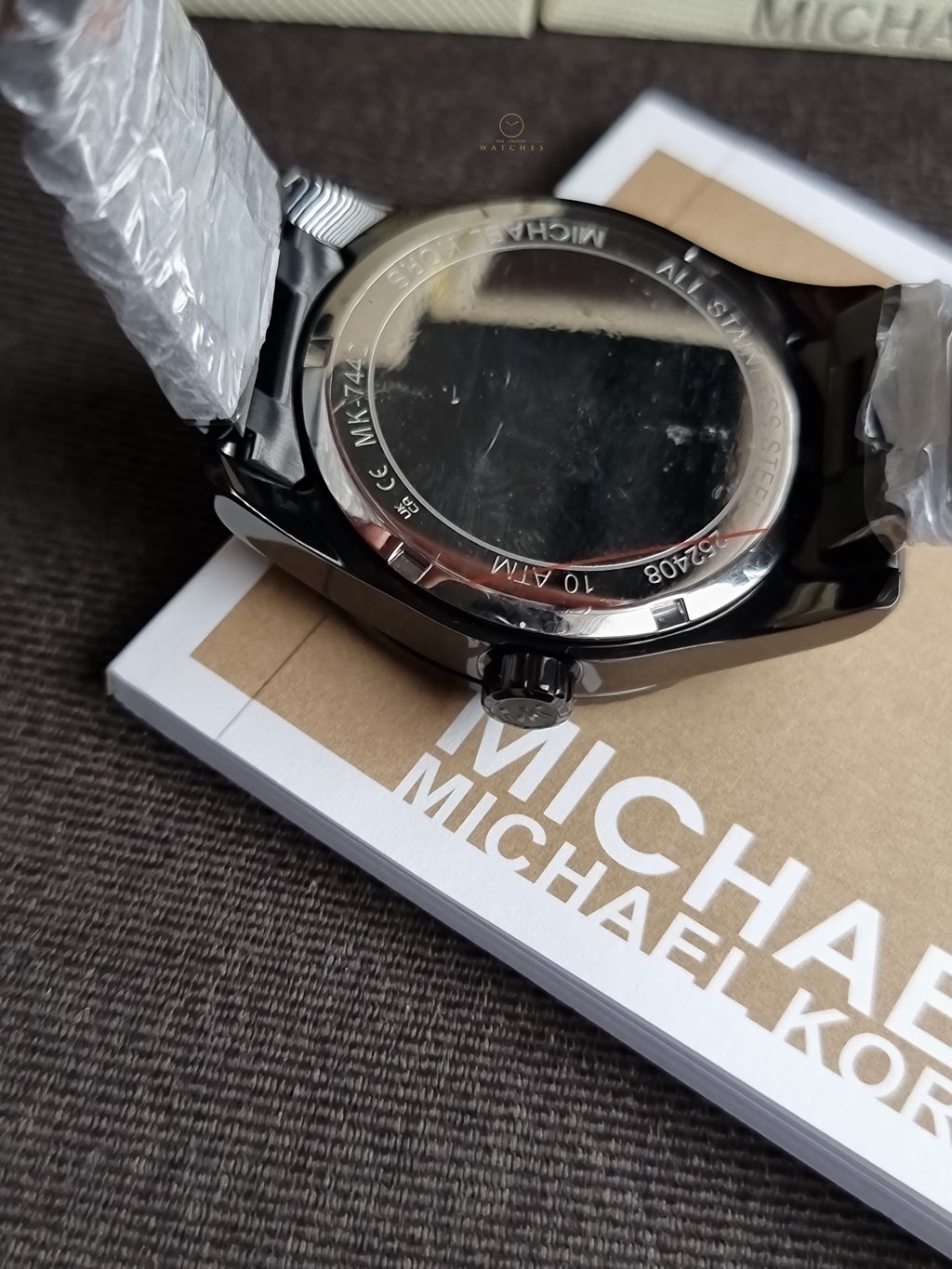 Michael Kors Lexington Black Stainless Steel Black Dial Quartz Watch for Ladies - MK7442