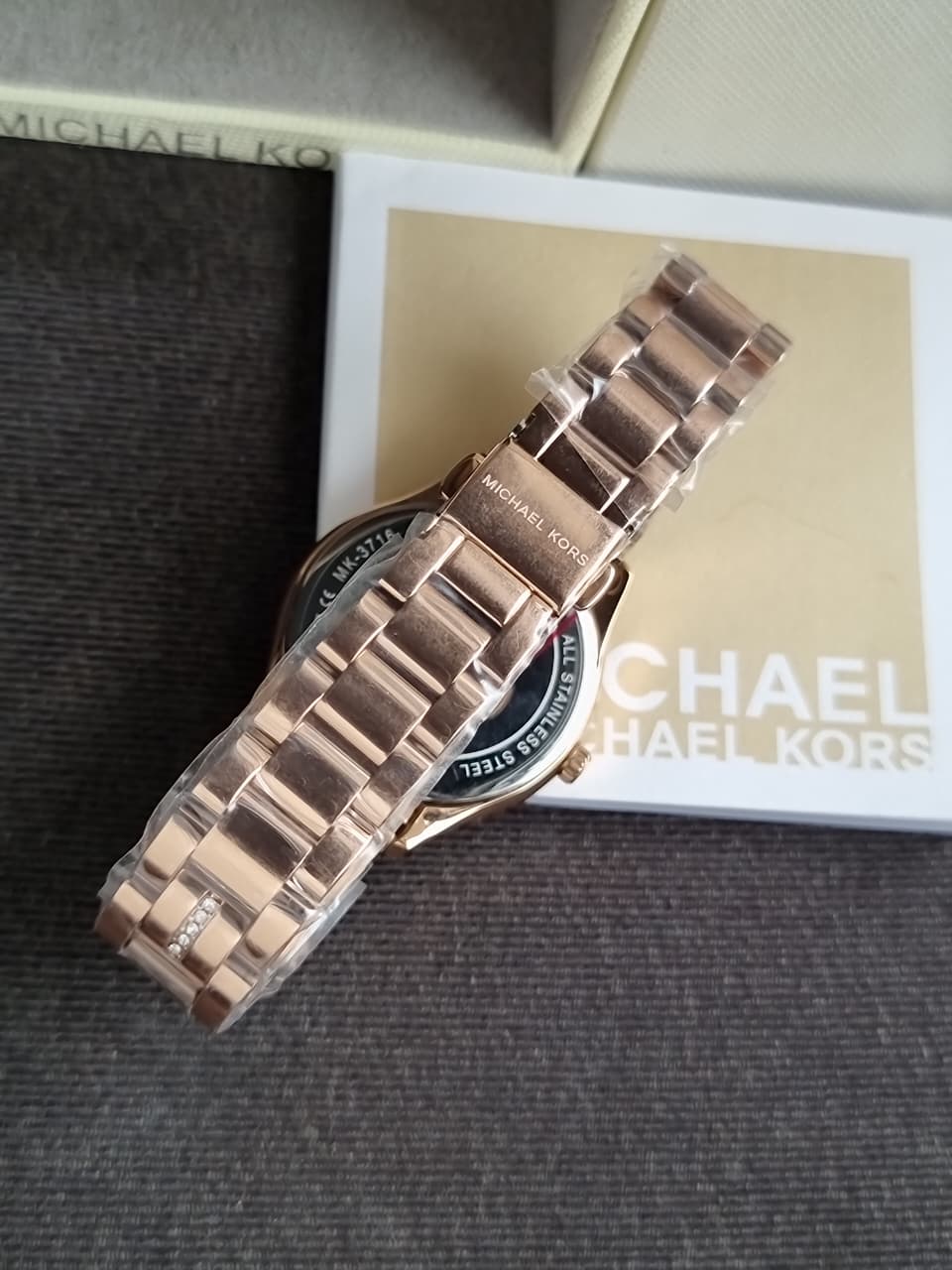 Michael Kors Women's Lauryn 33mm Three-Hand Rose Gold-Tone Steel Watch - MK3716