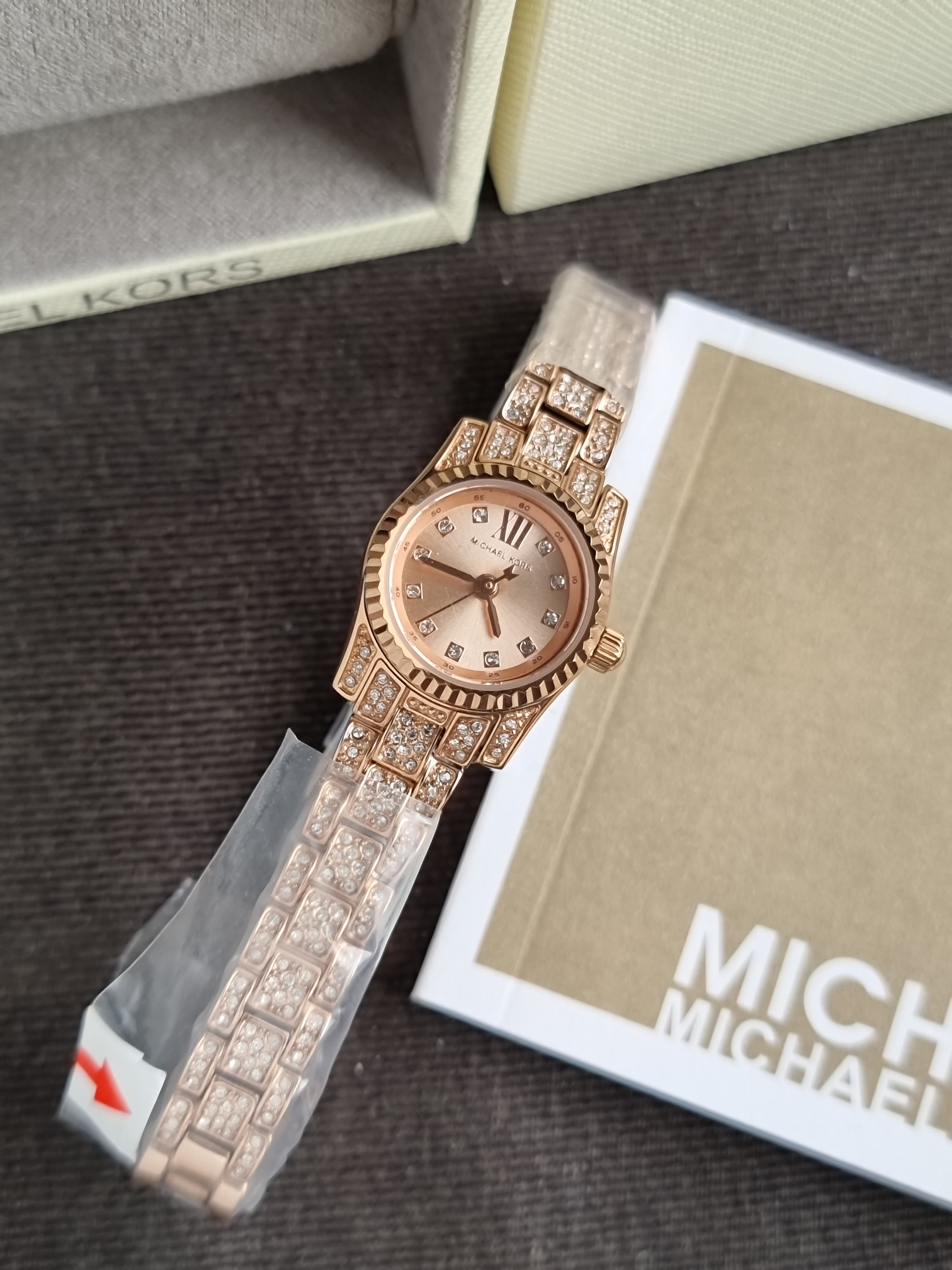 Michael Kors Lexington 19mm Rose Gold Tone Analogue Watch MK4863