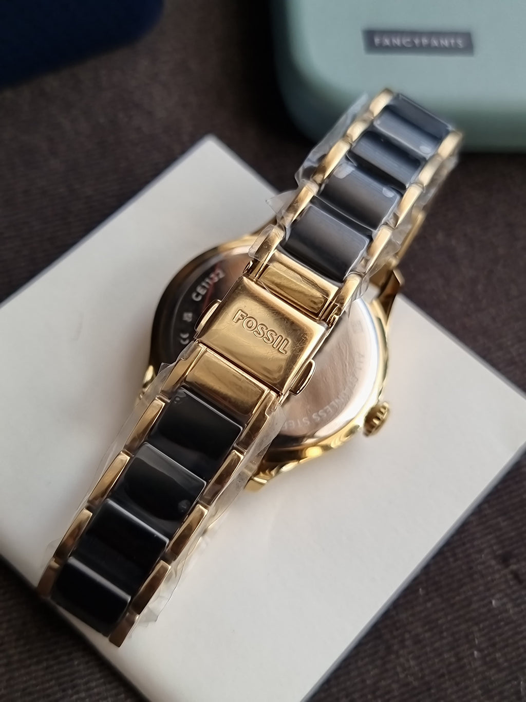 Fossil Gilmore Quartz Black 38mm Dial Ladies Watch CE1132 (Without Tag)