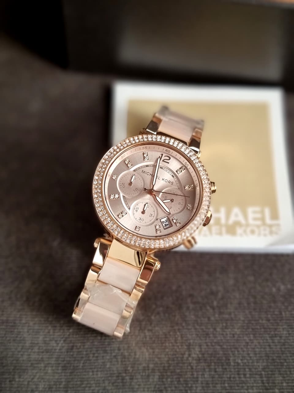 Michael Kors Women’s Quartz Stainless Steel Rose Gold Dial 39mm Watch MK5896