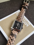 Michael Kors Women’s Quartz Light & Dark Brown Leather Strap Black Dial 24mm Watch MKO1195