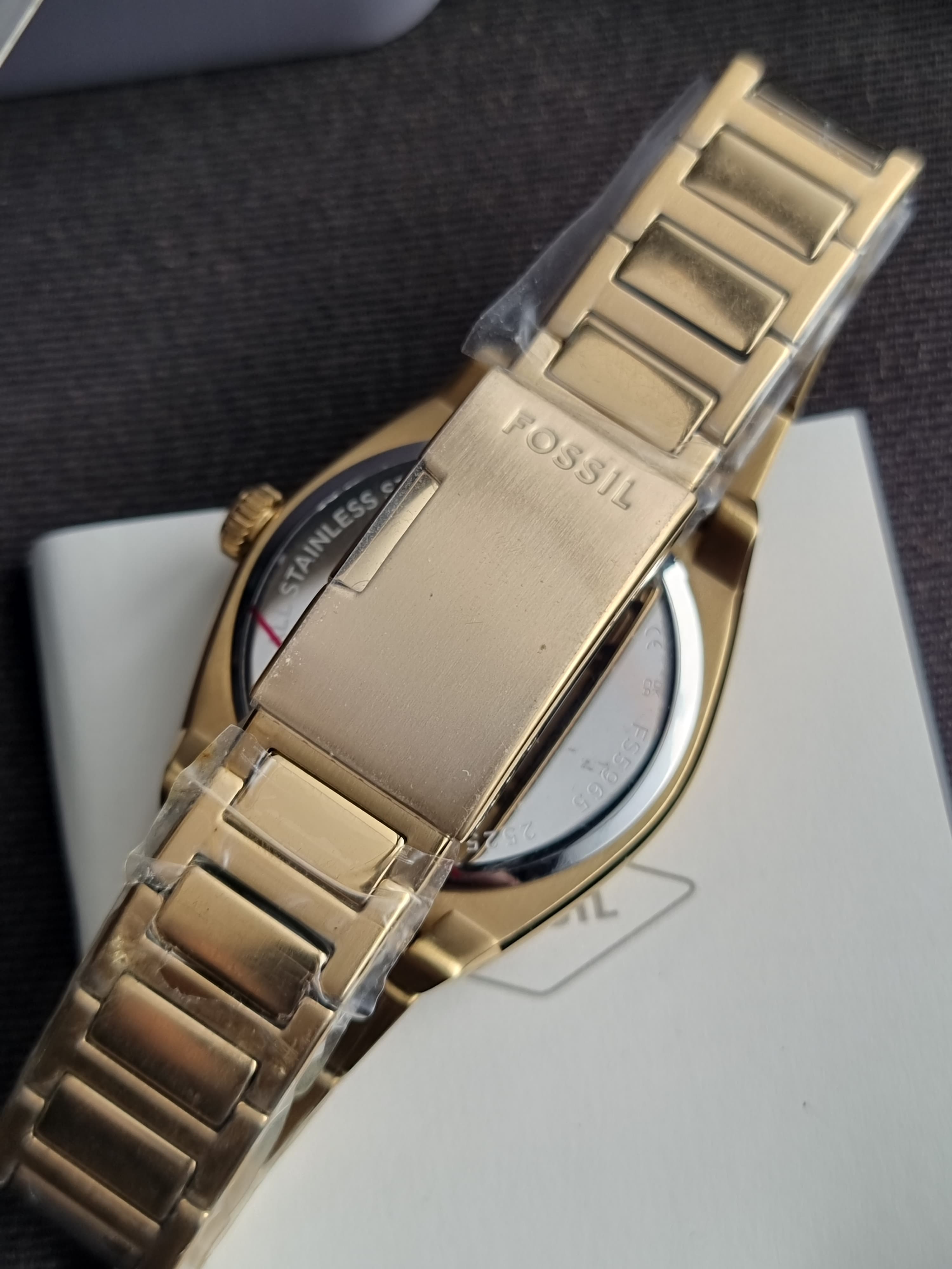 Fossil Everett Quartz Gold Dial 42mm Men's Watch FS5965
