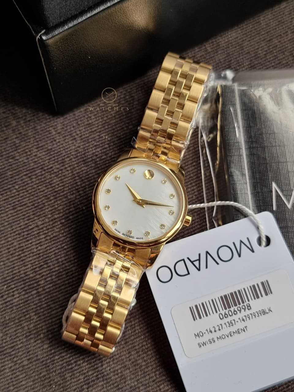 Movado Women’s Quartz Swiss Made Stainless Steel Mother of pearl Dial 28mm Watch 0606998