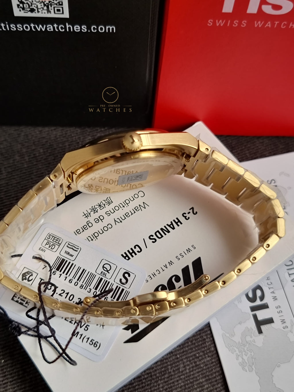 TISSOT PRX T137.210.33.021.00 Watch 35mm Champagne Gold Quartz