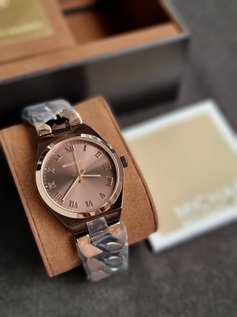 Michael Kors Women’s Quartz Two-tone Stainless Steel Brown Dial 37mm Watch MK7501