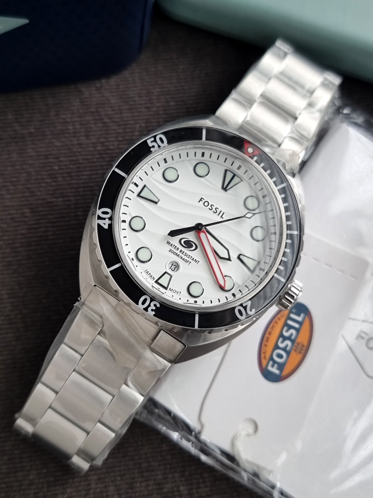 Fossil Breaker Quartz White 44mm Dial Men's Watch FS6063 (Without Tag)